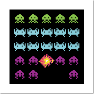 space invaders Posters and Art